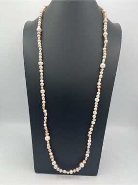 Luxe 60g Multi-Color Freshwater Baroque Pearl Endless Rope Necklace